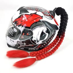 New Arrival Helmet Braid Motorcycle Motorbike Woman Helmet Braids 24" With Twist Sucker Dual Pigtail Ponytail Braids For Helmet
