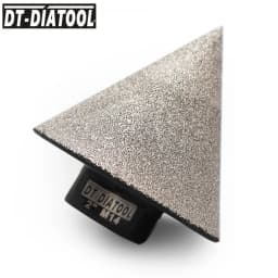 DT-Diatool 1pc Diamond Chamfer Bits Milling Bit For Tile Stone Ceramic Porcelain Crown Tile Cutter Cup Saw Beveling M14 M10