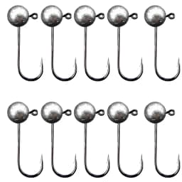 10pcs/lot Jig Head Fishing Hook 1g 2g 3.5g 5g 7g 10g Round Ball Jig Head Fishhook Soft Worm Fishing Accessories