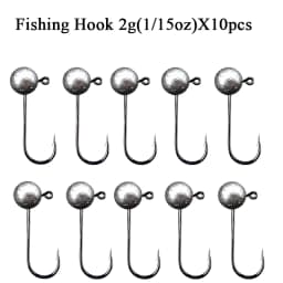10pcs/lot Jig Head Fishing Hook 1g 2g 3.5g 5g 7g 10g Round Ball Jig Head Fishhook Soft Worm Fishing Accessories