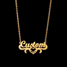 Atoztide New Custom Name Necklaces Personalized Fashion Stainless Steel Bottom Decoration Pendant Heart Letter for Women Jewelry