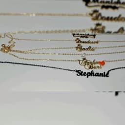 Atoztide New Custom Name Necklaces Personalized Fashion Stainless Steel Bottom Decoration Pendant Heart Letter for Women Jewelry