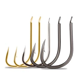10Bags=100PCS Stainless Steel Hooks+5 Float Seat Shallow Water Non-Brab Hooks Lake Carp Fishing Hooks Tools(Jinxiu Non-Brab)