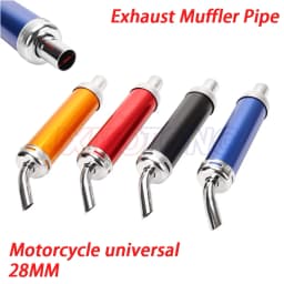 Style Design Universal Metal 28MM Racing Motocross Black Exhaust Muffler 2 Stroke Motorcycle Exhaust Pipe Muffler
