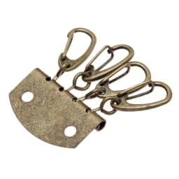 1PC Metal Key Holder Key Row Keyring Organizer with 4-6 Snap Hook for Leather Craft Wallet Key Case Purse Bag Hardware