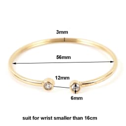 Stainless Steel Bracelet Open Cuff Bangles for Women Gold Color Simple Luxury Jewelry Gift