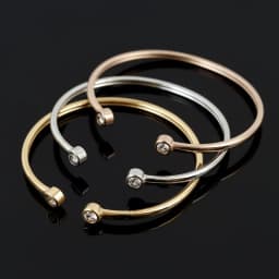 Stainless Steel Bracelet Open Cuff Bangles for Women Gold Color Simple Luxury Jewelry Gift