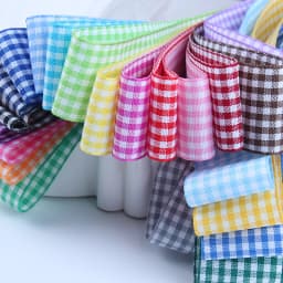 5Yards/Roll Plaid Ribbons Grosgrain Ribbon Gift Wrapping Polyester Ribbon Handmade DIY Bow Wedding Party Home Decor