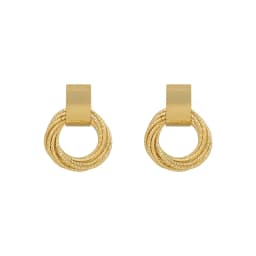 Retro Metallic Gold Colour Multiple Small Circle Pendant Earrings 2025 Jewelry Fashion Wedding Party Unusual Earrings For Woman