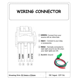 12V Orange Led Car Push Button Switch Mirror Heating DRL With Wire Plug Connector for Toyota Hilux Landcruiser Prado HiAce RAV4