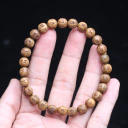 Natural Sandalwood Six-character Mantra Tibetan Buddhist Prayer Wheel Bracelet 8mm 9mm Female Yoga Zen Small Bracelet