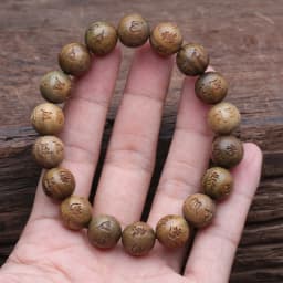 Natural Sandalwood Six-character Mantra Tibetan Buddhist Prayer Wheel Bracelet 8mm 9mm Female Yoga Zen Small Bracelet