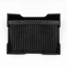 ESD Q-PC3 Pcb Rack Storage Anti-static 270X210X95mm 25 Slots Black Plastic Antistatic L-shape Tray Stackable Holder