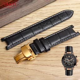 Top Layer Cowhide Genuine Leather Bracelet for GC 22*13mm 20*11mm Notched Watch Strap Senior Watchband Wristwatches Band Screw