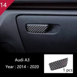 Car Styling Center Console Gear Shift Panel Decoration Cover Sticker Trim For Audi A3 8V S3 2014-2019 Carbon Fiber Accessories