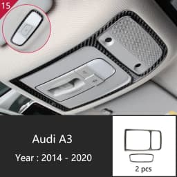 Car Styling Center Console Gear Shift Panel Decoration Cover Sticker Trim For Audi A3 8V S3 2014-2019 Carbon Fiber Accessories
