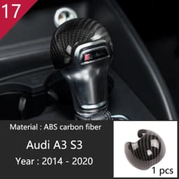 Car Styling Center Console Gear Shift Panel Decoration Cover Sticker Trim For Audi A3 8V S3 2014-2019 Carbon Fiber Accessories