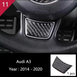 Car Styling Center Console Gear Shift Panel Decoration Cover Sticker Trim For Audi A3 8V S3 2014-2019 Carbon Fiber Accessories