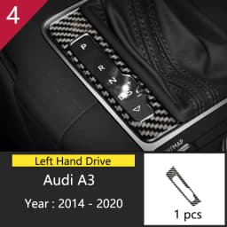 Car Styling Center Console Gear Shift Panel Decoration Cover Sticker Trim For Audi A3 8V S3 2014-2019 Carbon Fiber Accessories