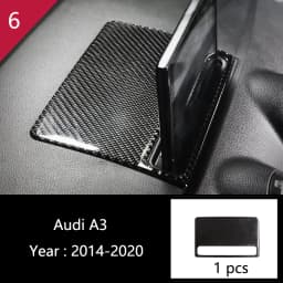 Car Styling Center Console Gear Shift Panel Decoration Cover Sticker Trim For Audi A3 8V S3 2014-2019 Carbon Fiber Accessories