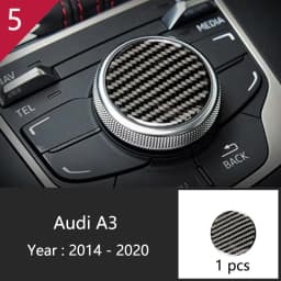 Car Styling Center Console Gear Shift Panel Decoration Cover Sticker Trim For Audi A3 8V S3 2014-2019 Carbon Fiber Accessories