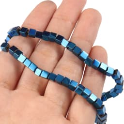 Wholesale Matte 18K Rose Gold Silver Color Hematite Beads Natural Stone for Jewelry Making Loose Spacer Square Beads DIY