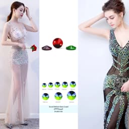 3200 Color AB Sew On Rivoli Rhinestone Round Beads Glass Crystal FlatBack Sewing Stone For Wedding Dress DIY Fix Cloth