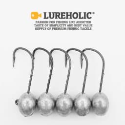 Lureholic 5pcs Aji Head Hook with Mustad hook 1.5g 2.5g 3.5g 5g Rock Fishing Hooks Finesse Lure Fishing jig head double barbs