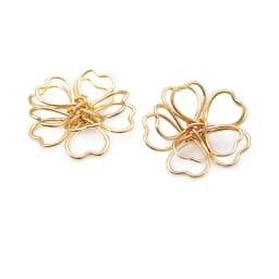 18K Gold Color 3D Wire Flower Charms Pendants High Quality Diy Jewelry Making Necklace Earrings Accessories for Women