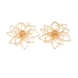 18K Gold Color 3D Wire Flower Charms Pendants High Quality Diy Jewelry Making Necklace Earrings Accessories for Women