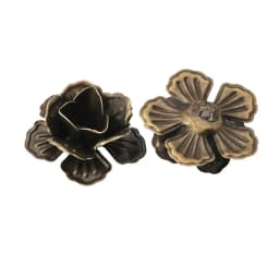 18K Gold Color 3D Wire Flower Charms Pendants High Quality Diy Jewelry Making Necklace Earrings Accessories for Women