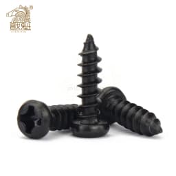 100pcs Cross Round Head Phillips Self-tapping Screw M1 M1.2 M1.4 M1.5 M1.7 M2 M2.3 M2.6 M3 M3.5 M4 Carbon Steel Wood Screw