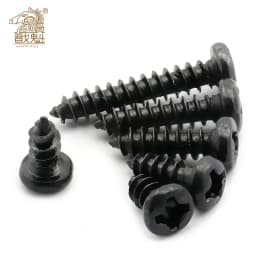100pcs Cross Round Head Phillips Self-tapping Screw M1 M1.2 M1.4 M1.5 M1.7 M2 M2.3 M2.6 M3 M3.5 M4 Carbon Steel Wood Screw