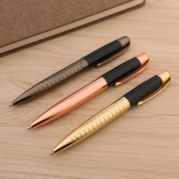High Quality 022 Metal Ball point Pen Gun Gray Spin Black Stationery Office School Supplies ink Pens