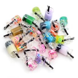 10pcs Charms Resin Fruit Orange Apple Pearl Milk Tea Pendant Crafts Making Findings Handmade Jewelry DIY for Earrings Necklace