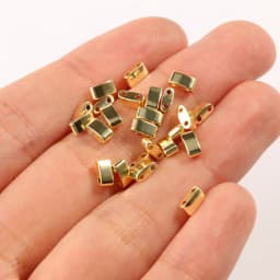 Natural Stone Two Hole Hematite Stone Mineral Loose Spacer Beads For Jewelry Making Handmade Diy Bracelet Necklace Earrings Tila