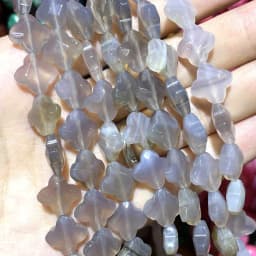 Faceted Natural Clover Tiger Eye Agates Chalcedony Quartz Stone Spacer Loose Beads Pendants Handmade For Charm Jewelry Making