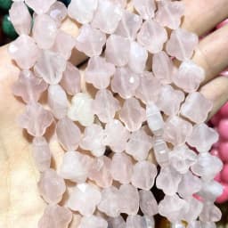 Faceted Natural Clover Tiger Eye Agates Chalcedony Quartz Stone Spacer Loose Beads Pendants Handmade For Charm Jewelry Making