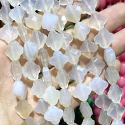 Faceted Natural Clover Tiger Eye Agates Chalcedony Quartz Stone Spacer Loose Beads Pendants Handmade For Charm Jewelry Making