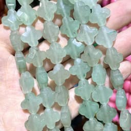 Faceted Natural Clover Tiger Eye Agates Chalcedony Quartz Stone Spacer Loose Beads Pendants Handmade For Charm Jewelry Making