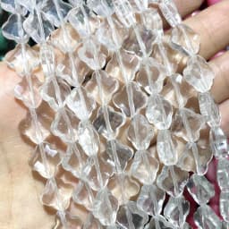 Faceted Natural Clover Tiger Eye Agates Chalcedony Quartz Stone Spacer Loose Beads Pendants Handmade For Charm Jewelry Making