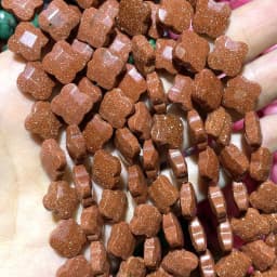 Faceted Natural Clover Tiger Eye Agates Chalcedony Quartz Stone Spacer Loose Beads Pendants Handmade For Charm Jewelry Making