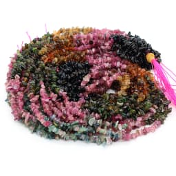 Multicolor Natural Watermelon Rainbow Tourmaline Stone Beads Irregular Gravel Chip Loose Beads DIY Bracelet Jewelry Making 15''