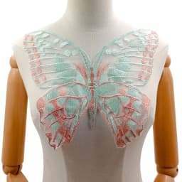 1Pc Black Butterfly Collar Embroidered Wedding Gown Appliques Lace Fabric Sew On Patches For Dress DIY Decoration