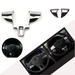 Car Accessories Steering Wheel Trim Decorative Sticker Case For Volkswagen Tiguan Touran Passat Amarok Multivan Lavida