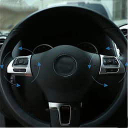 Car Accessories Steering Wheel Trim Decorative Sticker Case For Volkswagen Tiguan Touran Passat Amarok Multivan Lavida