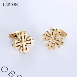 New 18K Gold Plated Crusaders Cufflinks Lepton Matte Stainless Steel Cufflink For Mens Wedding Groom Business Cuff Links Gemelos