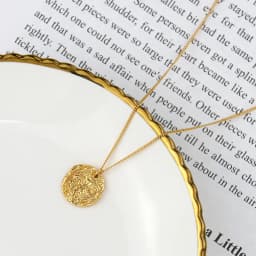 BFCLUB Silver Color Necklace Ladies Elegant Round Shape Necklace Fashion Sterling Silver Jewelry Round Necklace