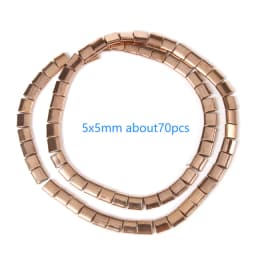 Color Retention Rose Gold Plated Hematite Beads Natural Rondelle Beads For Jewelry Making DIY Charms Bracelet Accessories 15''
