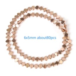 Color Retention Rose Gold Plated Hematite Beads Natural Rondelle Beads For Jewelry Making DIY Charms Bracelet Accessories 15''
